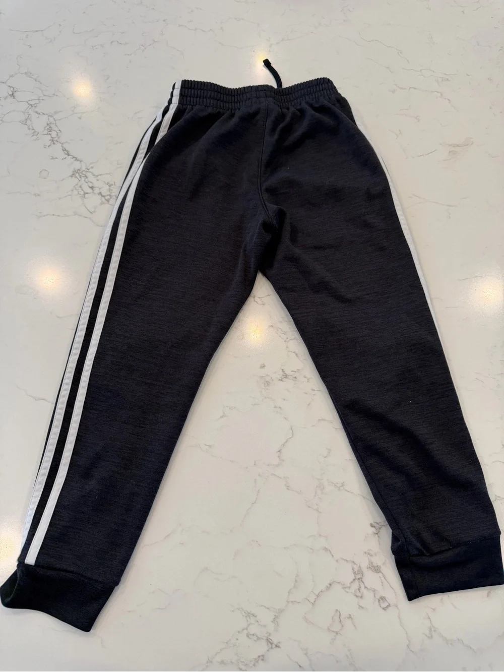 adidas Black Joggers with White Side Stripes